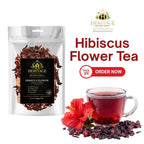 Whole and Crush Red Hibiscus Petals (Dark)