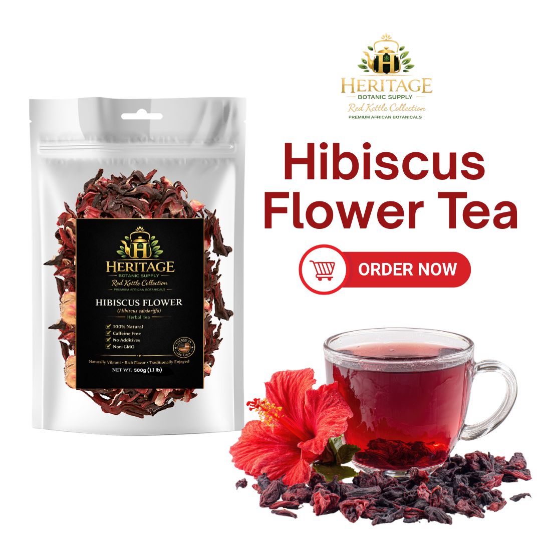 Whole and Crush Red Hibiscus Petals (Dark)