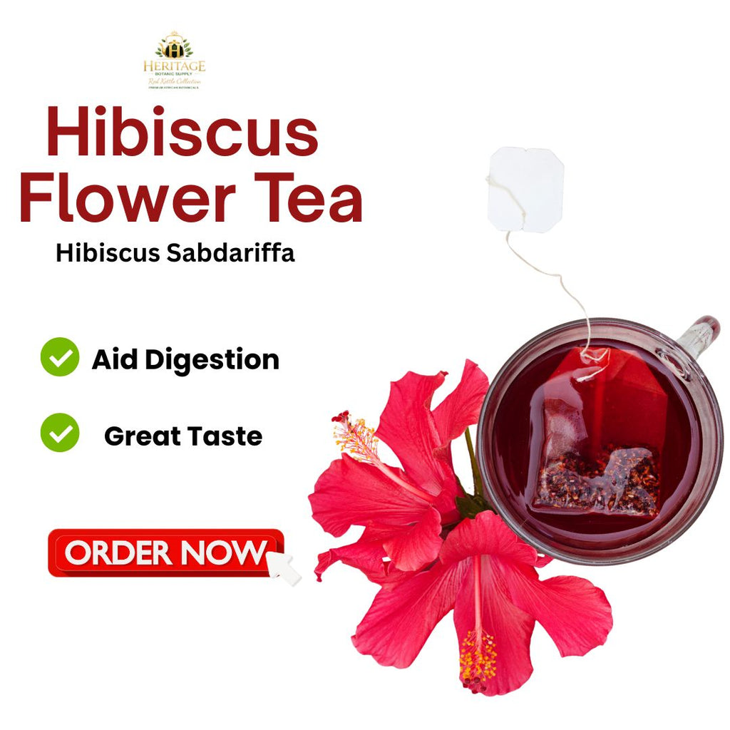 Whole and Crush Red Hibiscus Petals (Dark)