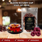 Whole and Crush Red Hibiscus Petals (Dark)