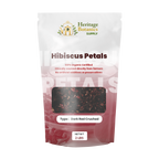 Whole and Crush Red Hibiscus Petals (Dark)