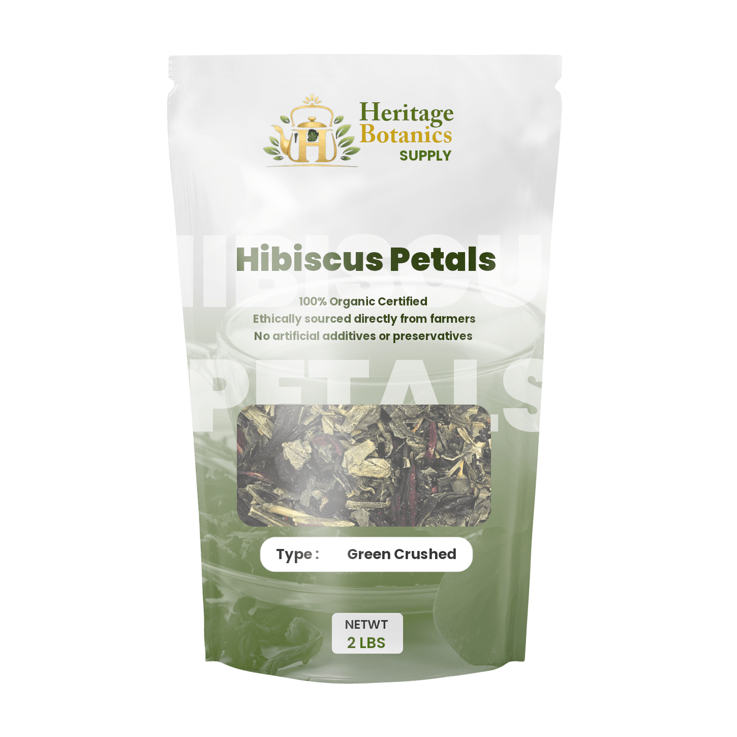 Whole Green Hibiscus Petals
