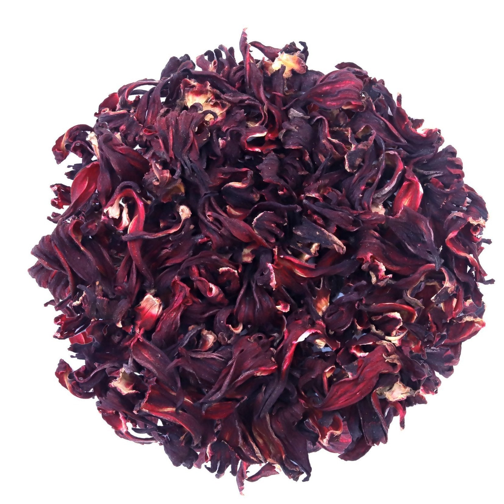 Whole and Crush Red Hibiscus Petals (Dark)